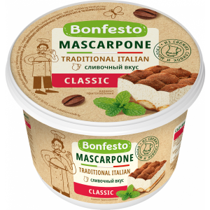 Сыр Маскарпоне 78% 0,5кг Bonfesto Беларусь 1/6  4183