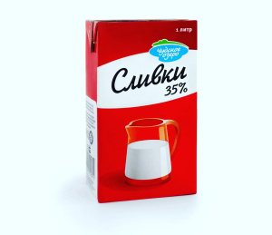 Сливки натур. 35% 1л Чудское озеро 1/12