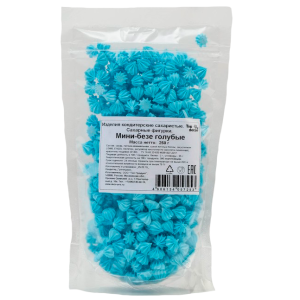 Сахарные фигурки МИНИ-БЕЗЕ голубые 250гр tp63308