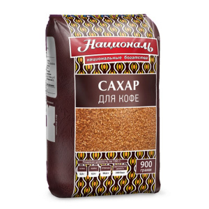 Сахар "Для кофе" тростниковый Националь 1шт/900гр