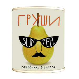 Груши половинки в сиропе 850мл SUNFEEL 1/12