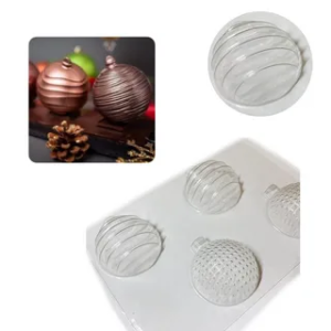 Молд для шоколада пластик Новогодние шары 50 мм 51295