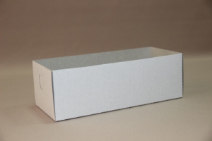 Коробка под пирожное 0,4 КРЫШКА, 275*120*60,  200шт, белая