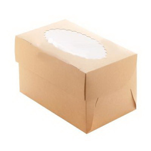 Коробка под КАПКЕЙКИ на 2 ложемента, h10см картон (КОРОБКА)