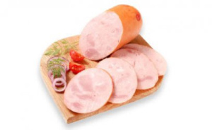 Ветчина вар. из мяса птицы Нежная вес Омский бекон 1/10