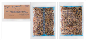 Картофельные дольки в кожуре 2,5кг Триумф 1/5 TRW12